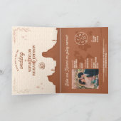 ボホ素朴ウェスタン結婚パスポート 招待状 (内部)