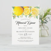 ボホ素朴ウォーターカラーレモンリハーサルディナー 招待状 (スタンド正面)