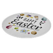 ボホ素朴ウォーター色カラフルハッピーイースター カッティングボード (角)