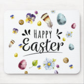 ボホ素朴ウォーター色カラフルハッピーイースター マウスパッド (正面)