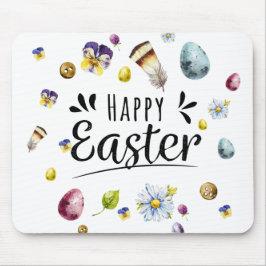 ボホ素朴ウォーター色カラフルハッピーイースター マウスパッド