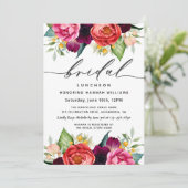 ボホ素朴ウォーター色フローラブライダルルンチョン 招待状 (スタンド正面)