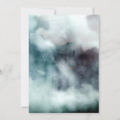 ボホ素朴ウォーター色フローラムーンベビーシャワー 招待状 (裏面)