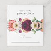 ボホ素朴ウォーター色フローラ結婚ズ プレイスカード (外部開封)