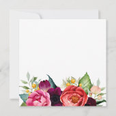 ボホ素朴ウォーター色フローラ結婚ズ 招待状 (裏面)