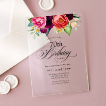 ボホ素朴ウォーター色フローラ70th誕生日パーティー