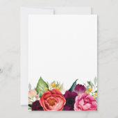 ボホ素朴ウォーター色フローラ80th誕生日パーティー 招待状 (裏面)