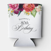 ボホ素朴ウォーター色フローラ80th誕生日パーティー 缶クーラー (正面)