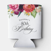 ボホ素朴ウォーター色フローラ80th誕生日パーティー 缶クーラー (裏面)