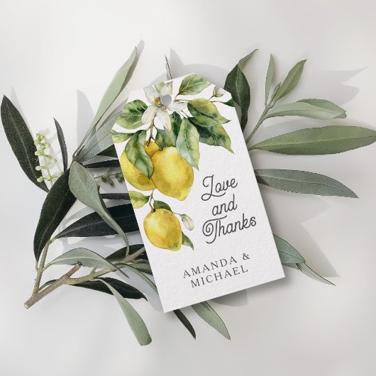 ボホ素朴ウォーター色レモン柑橘類ありがとう ギフトタグ