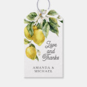 ボホ素朴ウォーター色レモン柑橘類ありがとう ギフトタグ (正面)