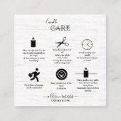 ボホ素朴ウッドウォーターカラーヒマワールキャンドル気に スクエア名刺 (正面)