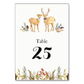 ボホ素朴ウッドランドディアウォーター結婚カラー テーブルナンバー (裏面)