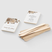 ボホ素朴ウッドランド結婚式 プログラム ハンドファン (組立なし)