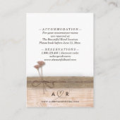 ボホ素朴ウッド赤面ワイルドフラワー結婚ズ詳細 エンクロージャーカード (裏面)