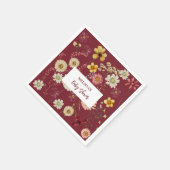 ボホ素朴ウ山花 スタンダードカクテルナプキン (角)