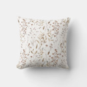 ボホ素朴ウ茶かわいらし花離れの模様 クッション (正面)