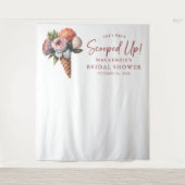 ボホ素朴エレガントアイスクリームブライダルシャワー タペストリー (正面)