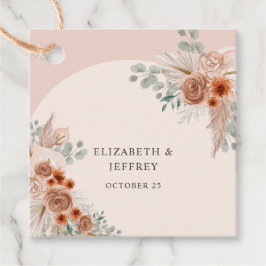 ボホ素朴エレガントテラコッタパンパ結婚ス フェイバータグ