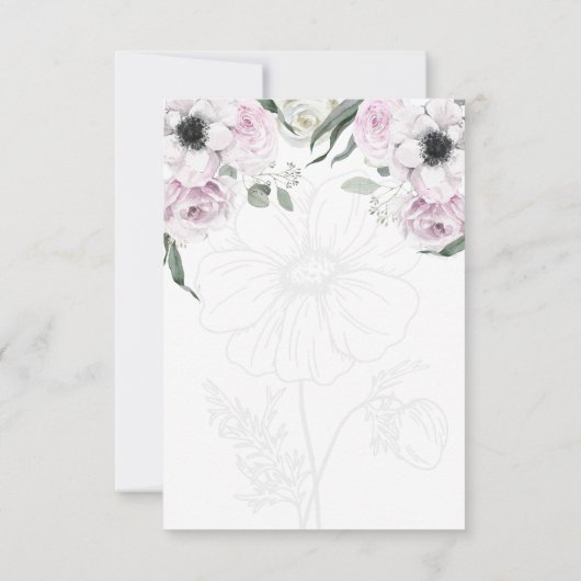 ボホ素朴エレガントフローラ結婚式の日付を保存 セーブザデート (裏面)