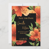 ボホ素朴オレンジのフローラ結婚式の日付を保存 (正面)