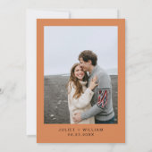 ボホ素朴オータムグラデーションブ結婚ブラウン セーブザデート (裏面)