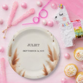 ボホ素朴オータムブラウングラデーションブライダルシャワー ペーパープレート (パーティー)