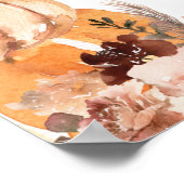 ボホ素朴カボチャベビーは甘い赤ちゃんシャワー ポスター (角)