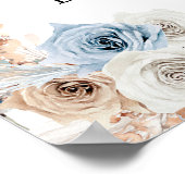 ボホ素朴カボチャ男の子の秋ウェルカムサイン ポスター (角)