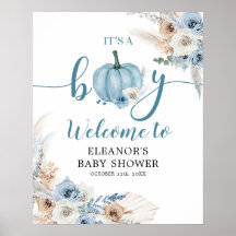 ボホ素朴カボチャ男の子の秋ウェルカムサイン