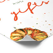 ボホ素朴カボチャ赤ちゃんシャワーカード&ギフト ポスター (角)