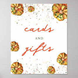 ボホ素朴カボチャ赤ちゃんシャワーカード&ギフト ポスター