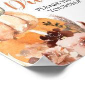 ボホ素朴カボチャ赤ちゃんシャワードリンク ポスター (角)