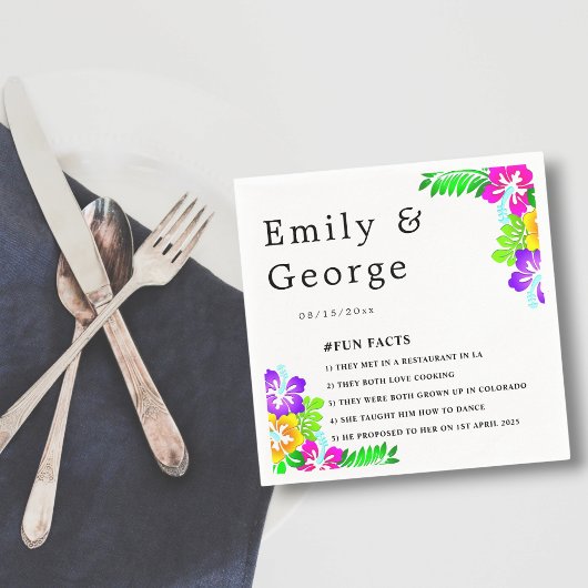 ボホ素朴カラフルバラ夏フローラ結婚ズ スタンダードカクテルナプキン