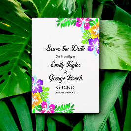 ボホ素朴カラフルバラ夏フローラ結婚ズ セーブザデート