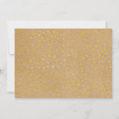 ボホ素朴カレンダー金ゴールドラブハート セーブザデート (裏面)