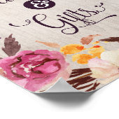 ボホ素朴カード&ギフトブライダルシャワー装飾 ポスター (角)