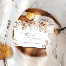 ボホ素朴ガーデン結婚フラワーズ サンキューカード