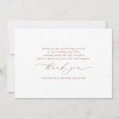 ボホ素朴ガーデン結婚フラワーズ サンキューカード (裏面)