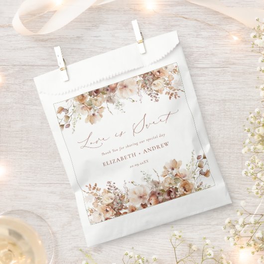 ボホ素朴ガーデン結婚フラワーズ フェイバーバッグ (クリップ留めされた状態)