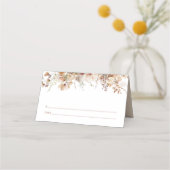 ボホ素朴ガーデン結婚フラワーズ プレイスカード (裏面)