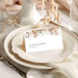 ボホ素朴ガーデン結婚フラワーズ プレイスカード