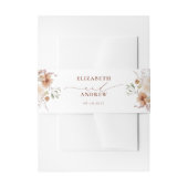 ボホ素朴ガーデン結婚フラワーズ 招待状ベリーバンド (正面例)