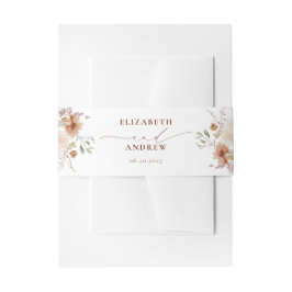 ボホ素朴ガーデン結婚フラワーズ 招待状ベリーバンド