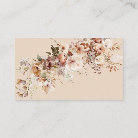 ボホ素朴ガーデン花結婚のウェブサイト エンクロージャーカード (裏面)