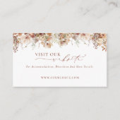 ボホ素朴ガーデン花結婚のウェブサイト エンクロージャーカード (正面)