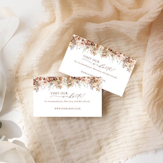 ボホ素朴ガーデン花結婚のウェブサイト エンクロージャーカード