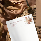 ボホ素朴ガーデン花結婚の差出人住所 ラベル