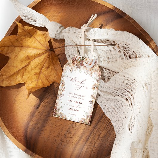 ボホ素朴ガーデン花結婚の皆様 ギフトタグ