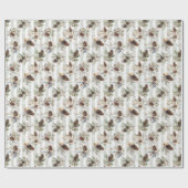 ボホ素朴クリスマスパインファームハウスパターン ラッピングペーパー (フラット)